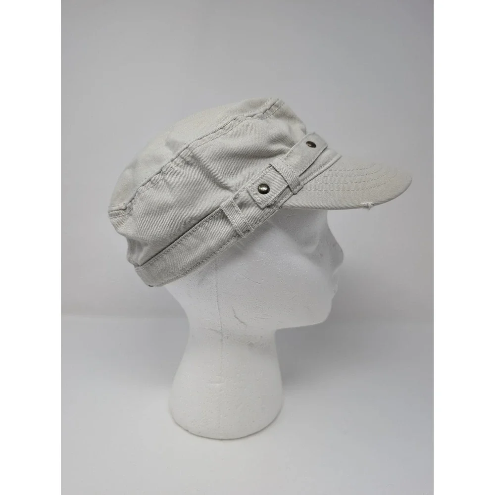 Buc-ee's Cadet Hat Heart Mascot Studded‎ Distressed Military Cap Souvenir Y2K